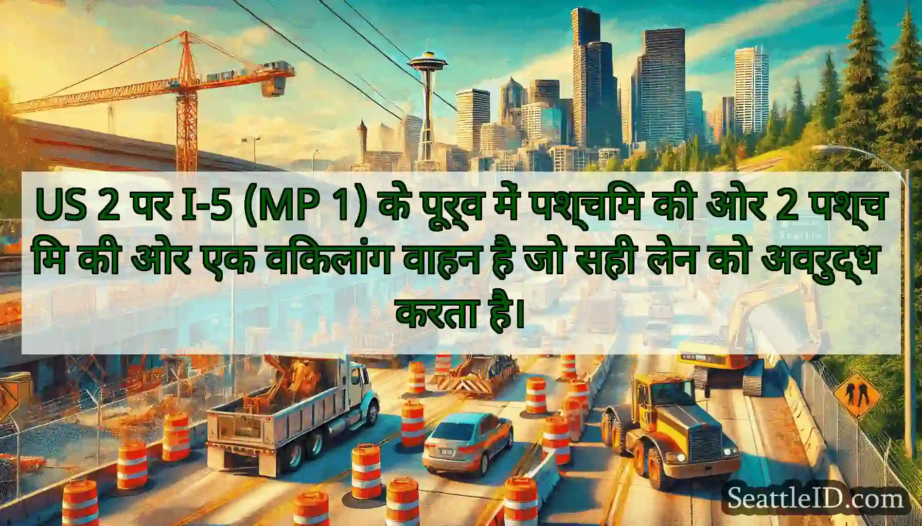 US 2 पर I-5 (MP 1) के पूर्व में पश्चिम की ओर 2