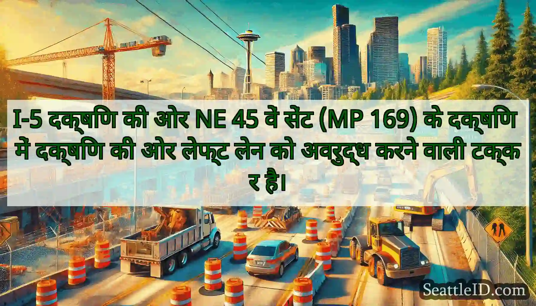 I-5 दक्षिण की ओर NE 45 वें सेंट (MP 169) के