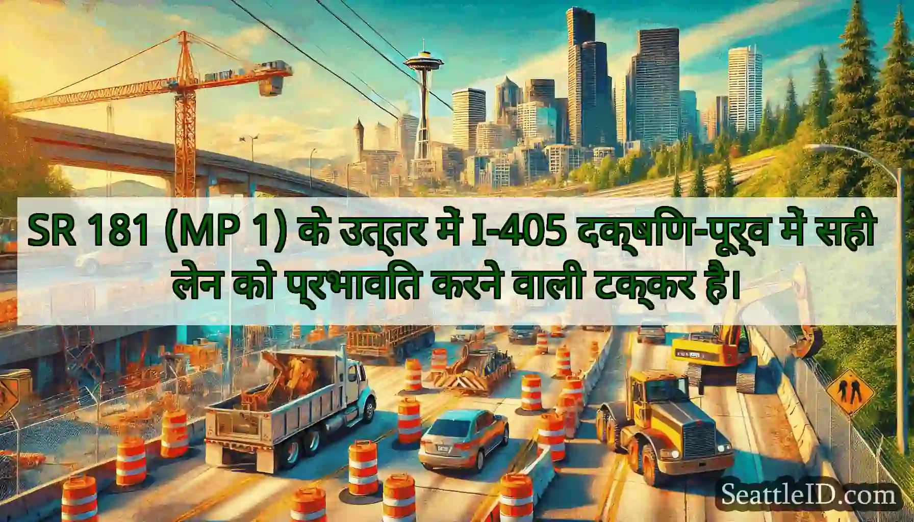 SR 181 (MP 1) के उत्तर में I-405 दक्षिण-पूर्व में