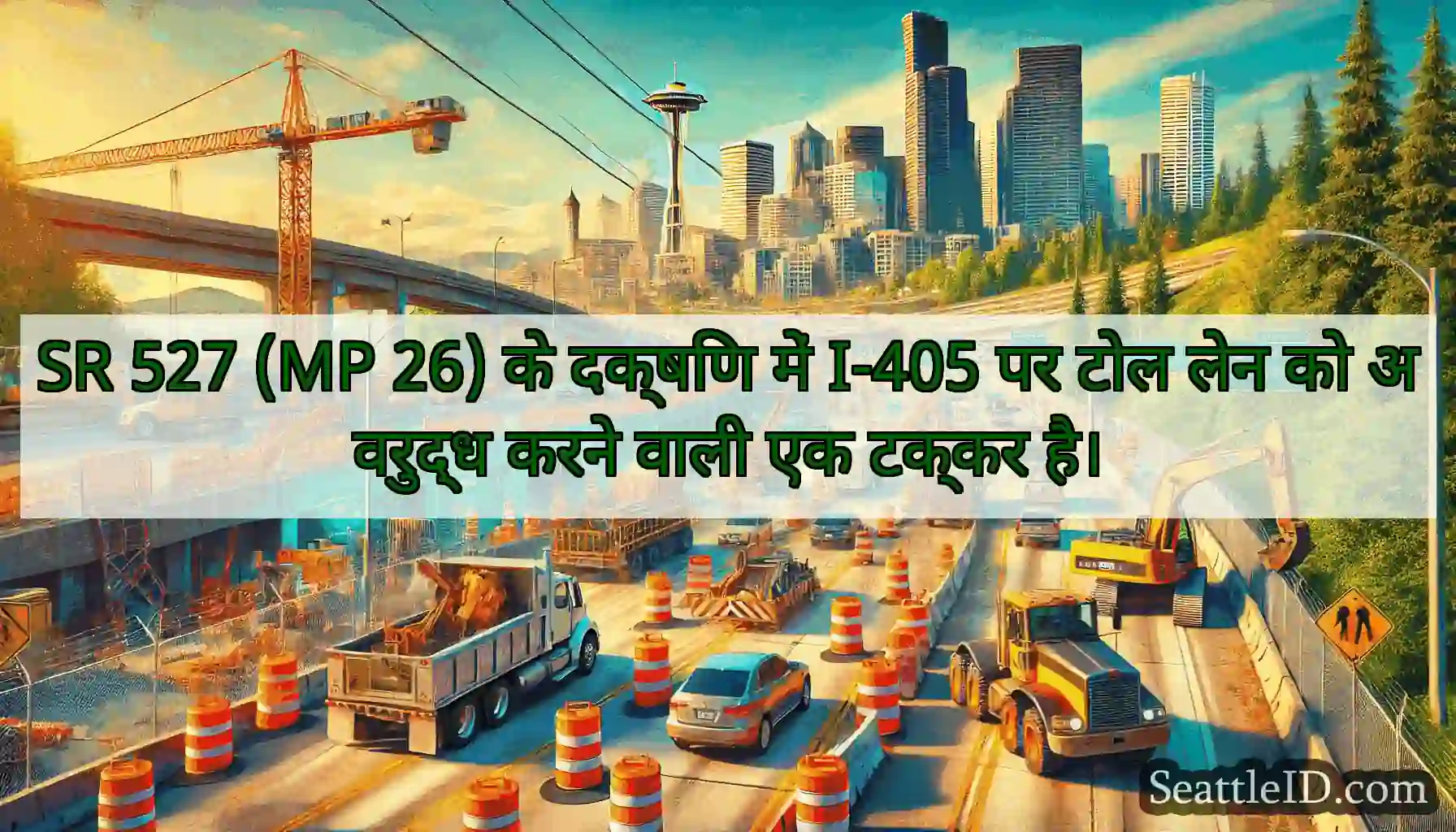 SR 527 (MP 26) के दक्षिण में I-405 पर टोल लेन को