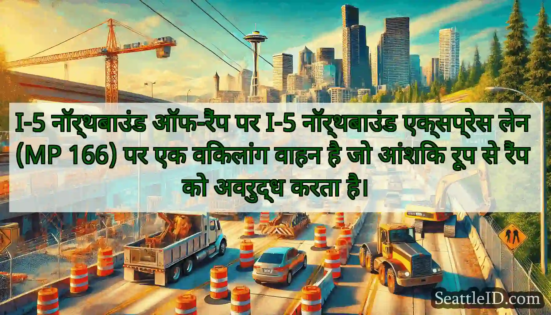 I-5 नॉर्थबाउंड ऑफ-रैंप पर I-5 नॉर्थबाउंड