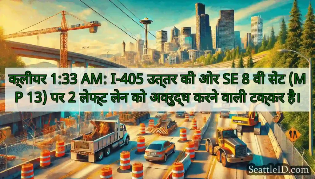 क्लीयर 1:33 AM: I-405 उत्तर की ओर SE 8 वीं सेंट