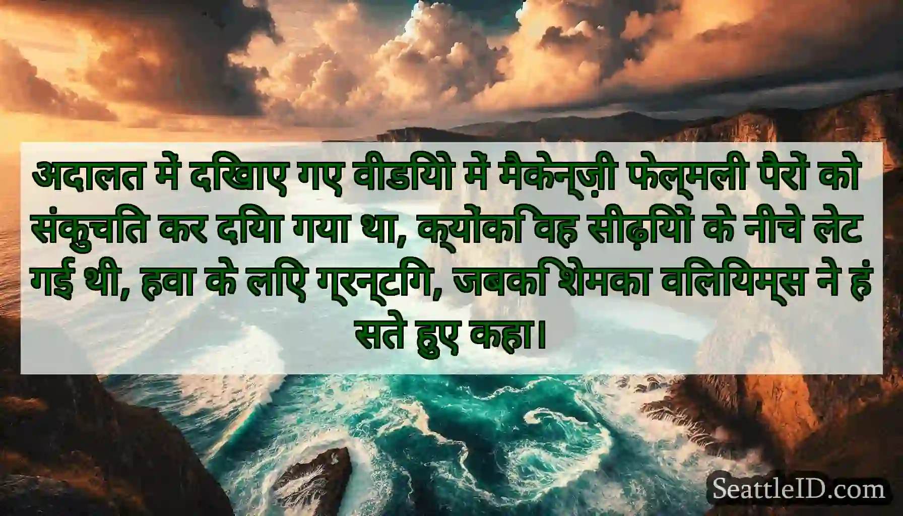 अदालत में दिखाए गए वीडियो में मैकेन्ज़ी फेल्मली