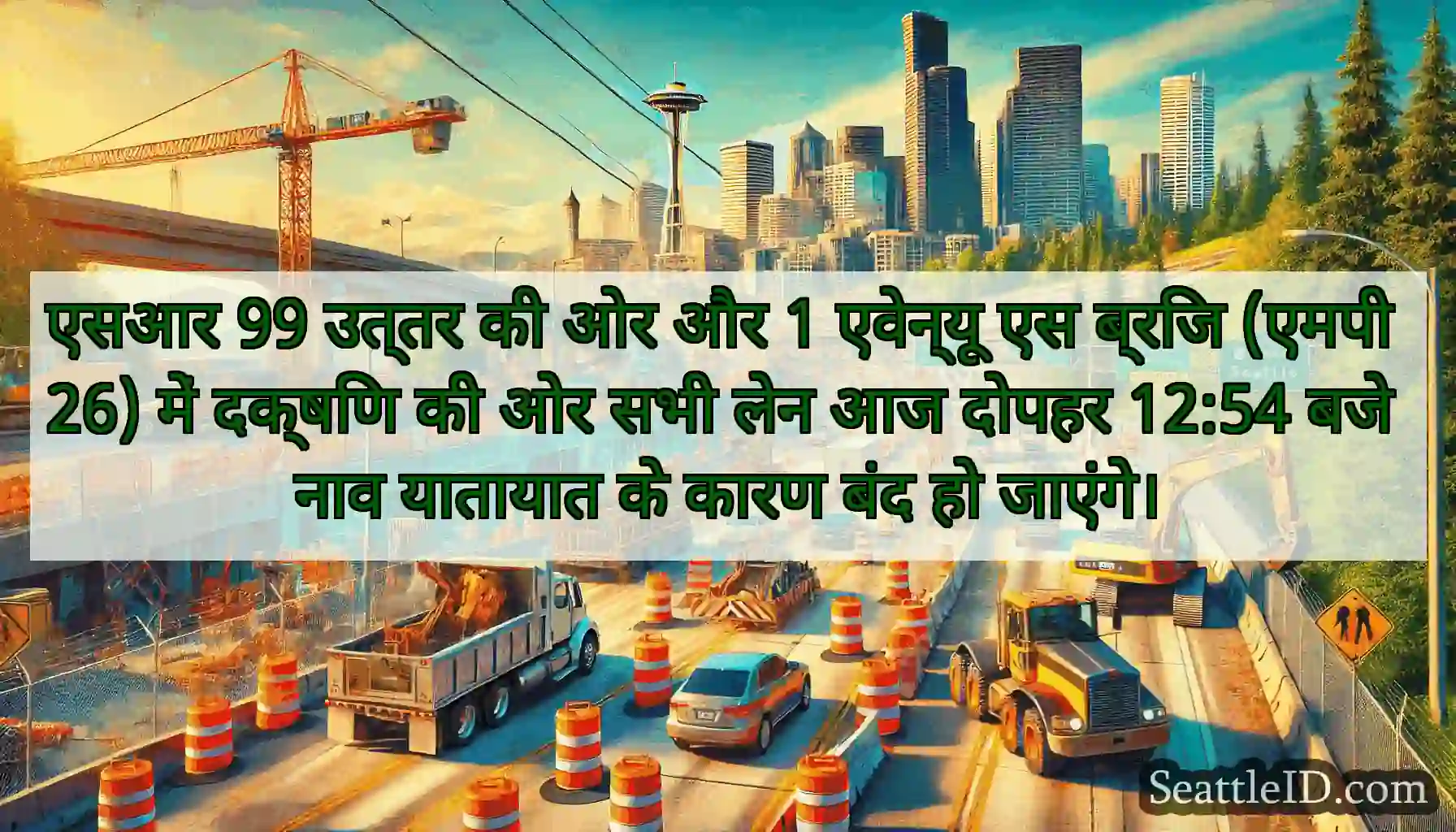 एसआर 99 उत्तर की ओर और 1 एवेन्यू एस ब्रिज (एमपी