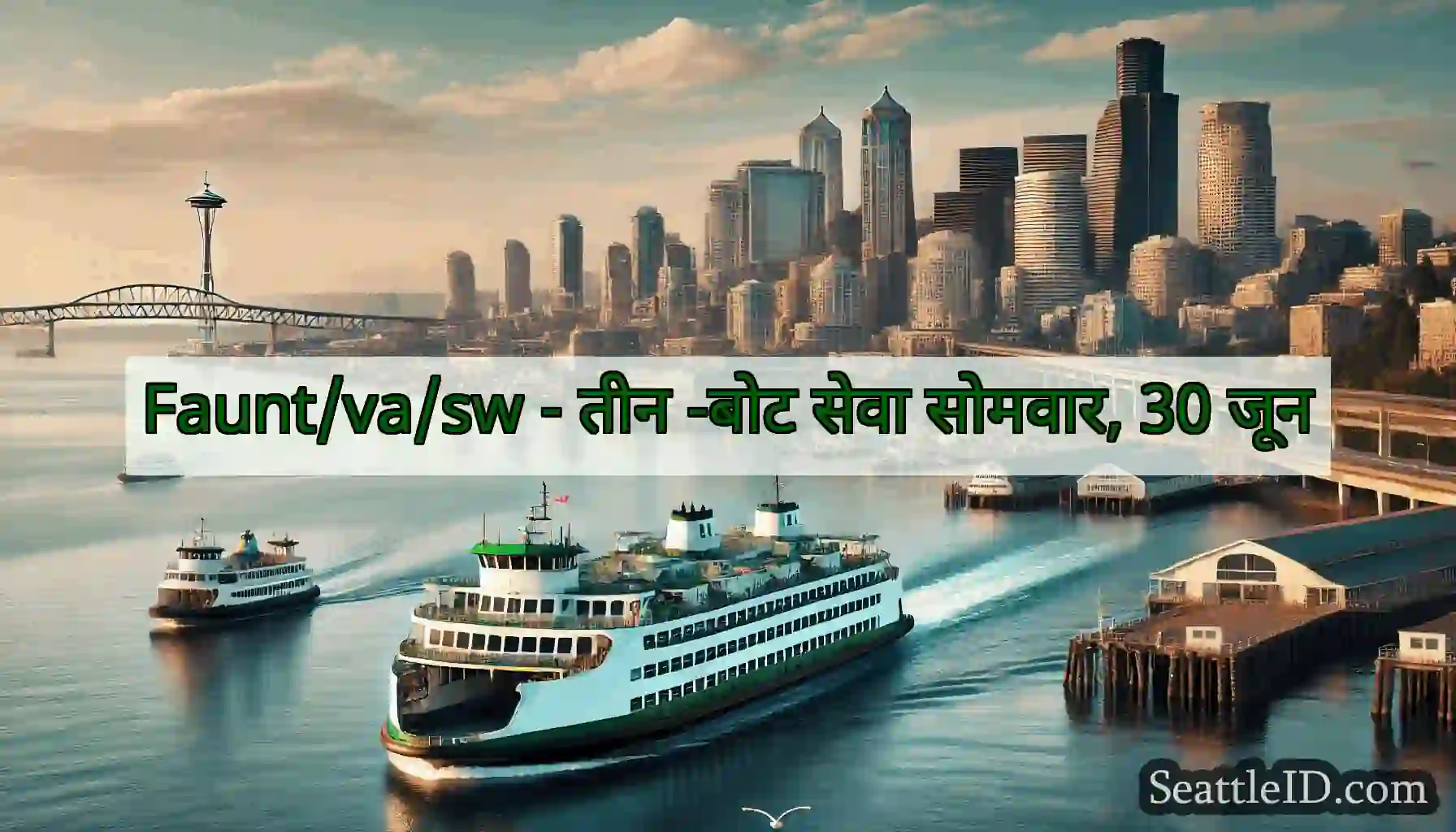 Faunt/va/sw - तीन -बोट सेवा सोमवार, 30 जून