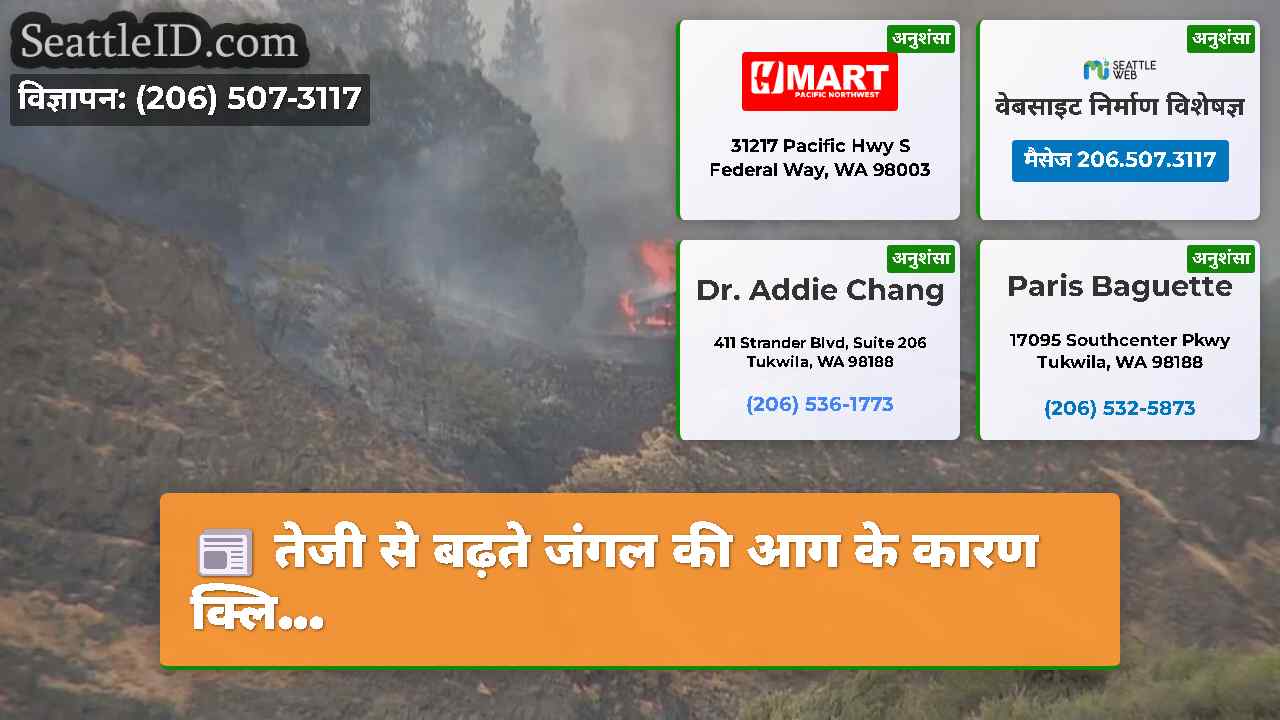तेजी से बढ़ते जंगल की आग के कारण क्लि...
