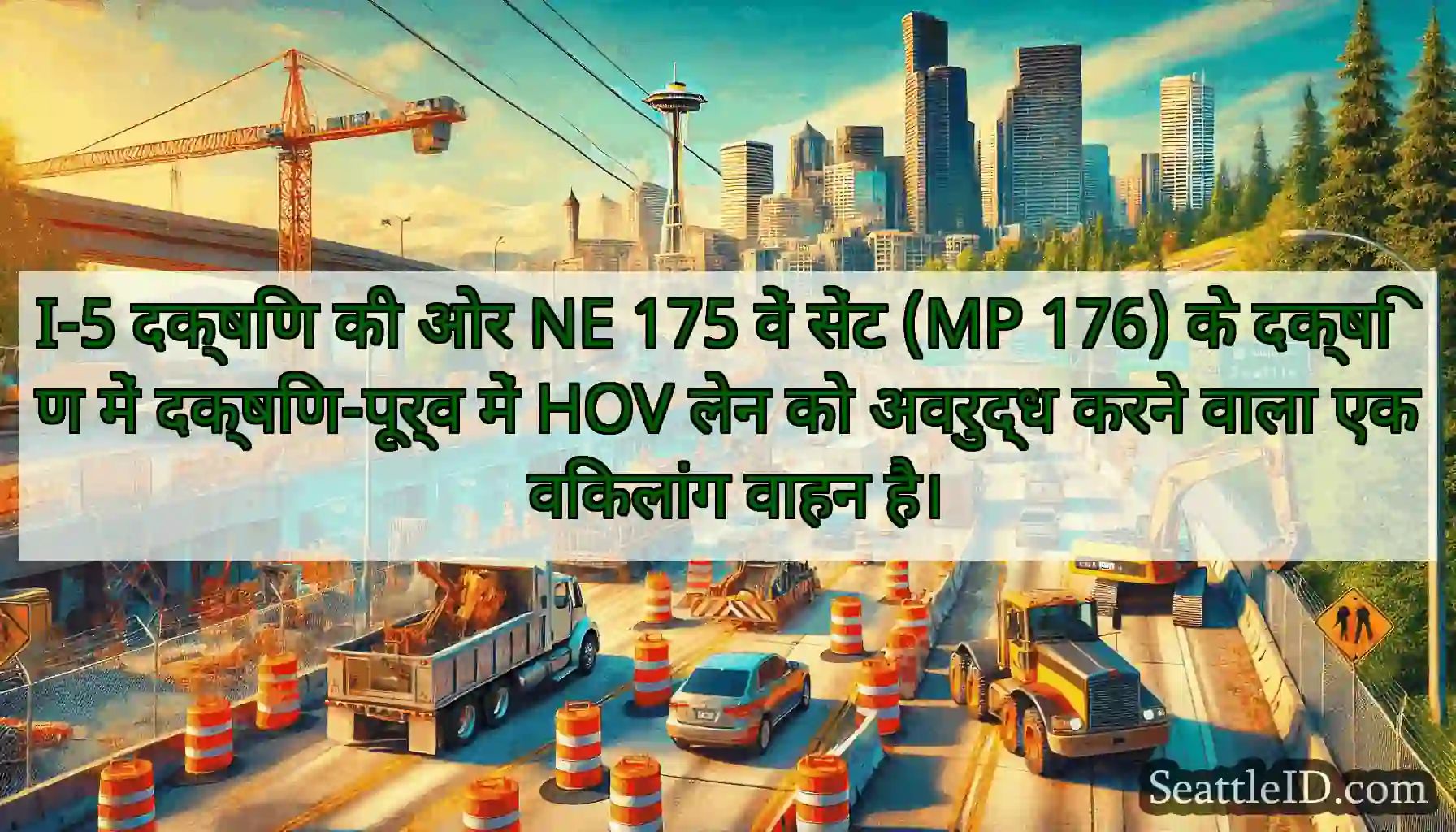 I-5 दक्षिण की ओर NE 175 वें सेंट (MP 176) के