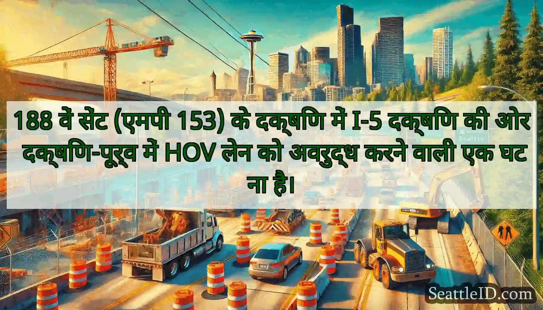 188 वें सेंट (एमपी 153) के दक्षिण में I-5 दक्षिण