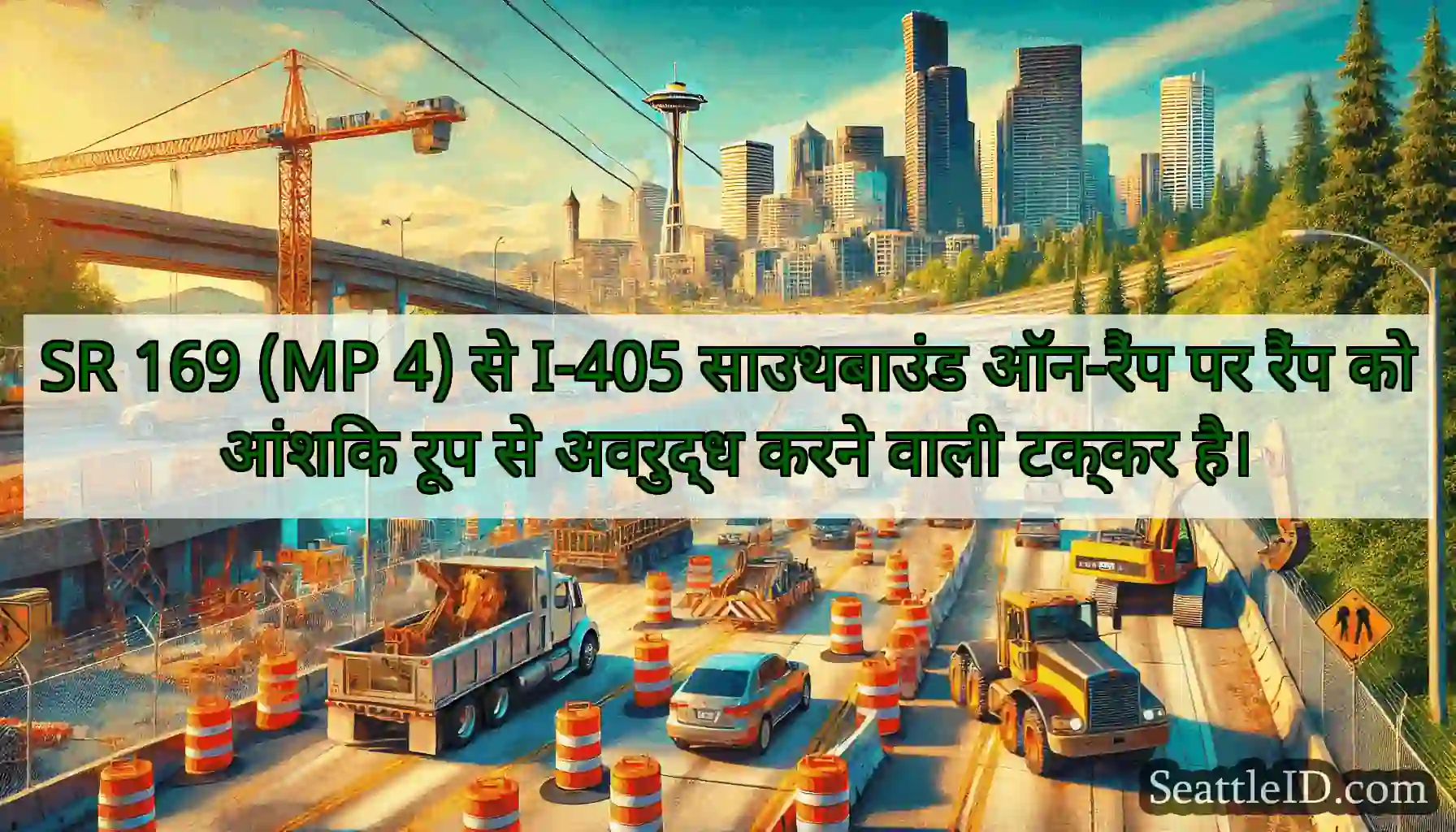 SR 169 (MP 4) से I-405 साउथबाउंड ऑन-रैंप पर रैंप