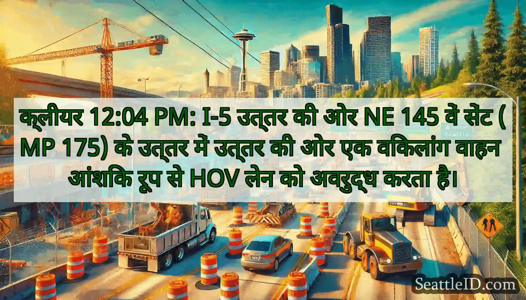 क्लीयर 12:04 PM: I-5 उत्तर की ओर NE 145 वें सेंट