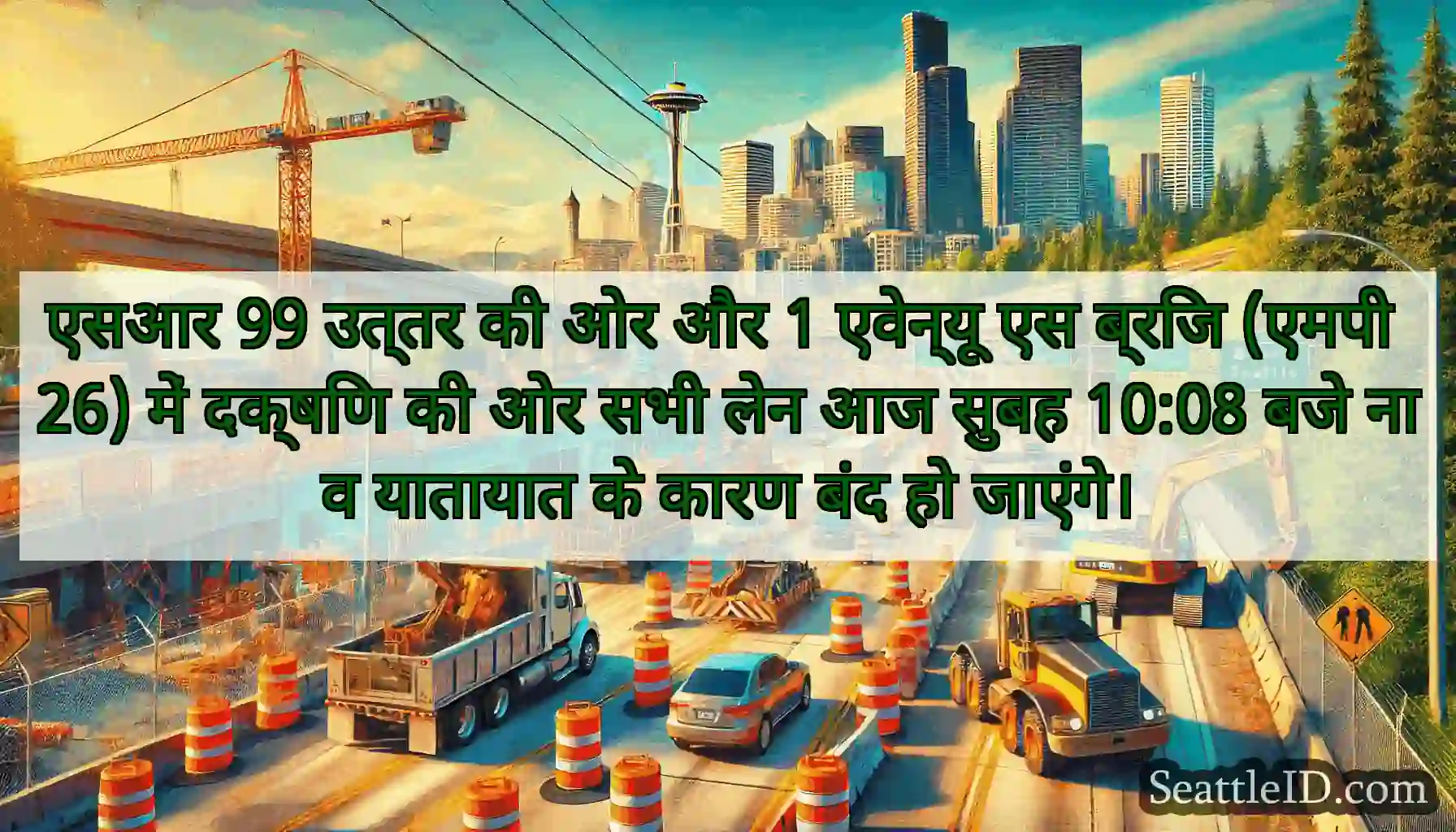 एसआर 99 उत्तर की ओर और 1 एवेन्यू एस ब्रिज (एमपी