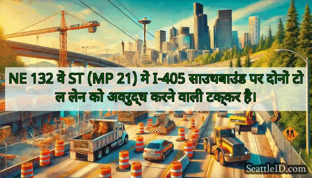 NE 132 वें ST (MP 21) में I-405 साउथबाउंड पर