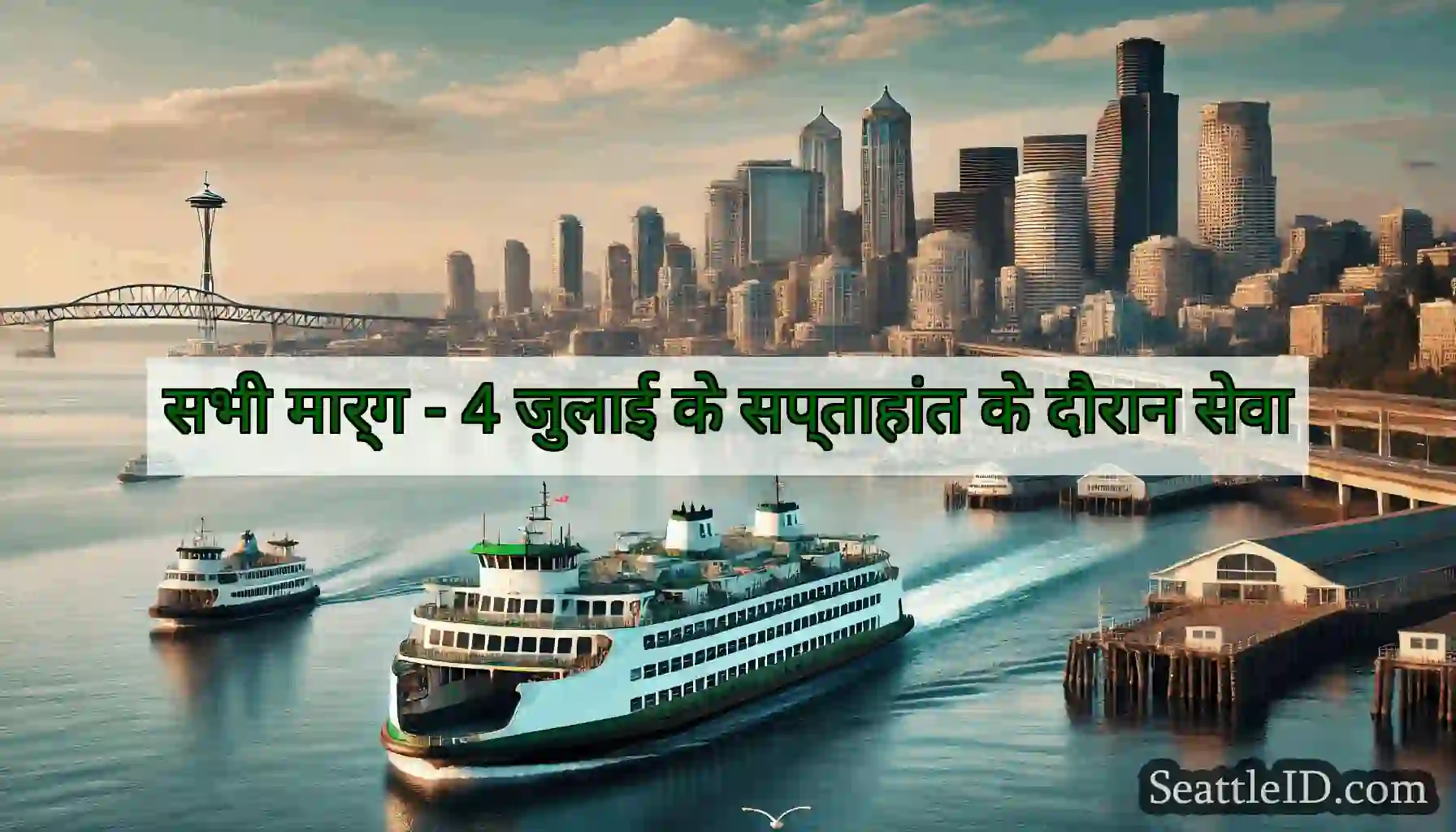 सभी मार्ग - 4 जुलाई के सप्ताहांत के दौरान सेवा