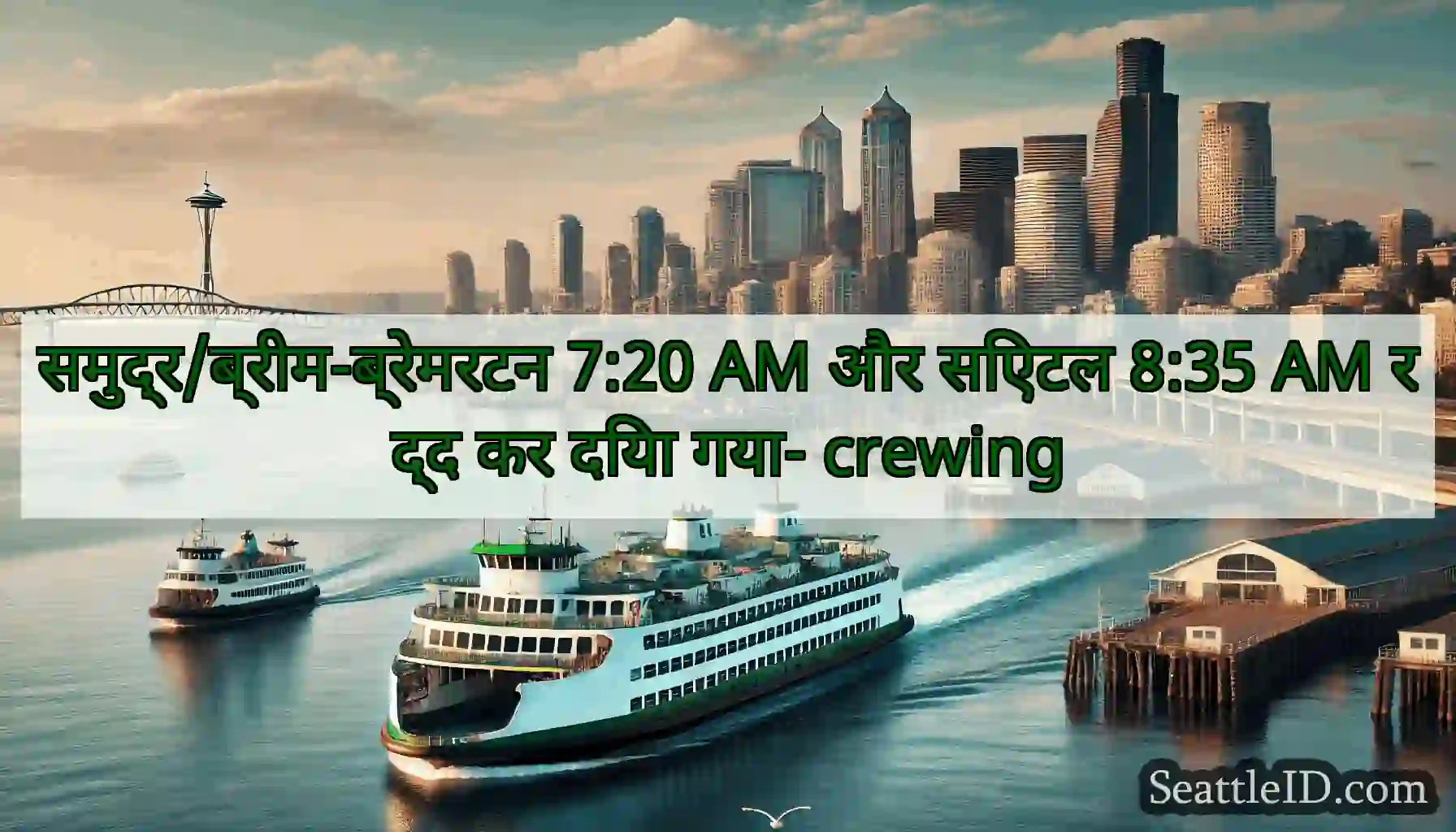 समुद्र/ब्रीम-ब्रेमरटन 7:20 AM और सिएटल 8:35 AM
