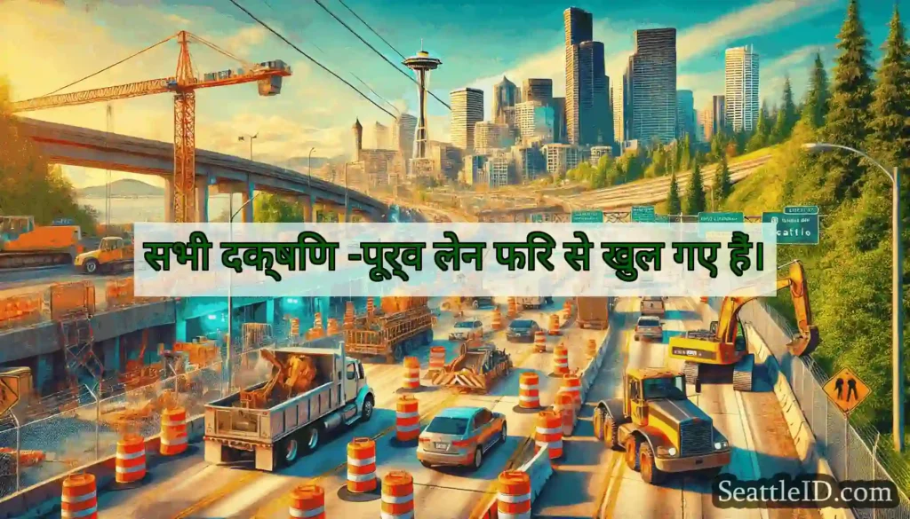 सभी दक्षिण -पूर्व लेन फिर से खुल गए हैं।