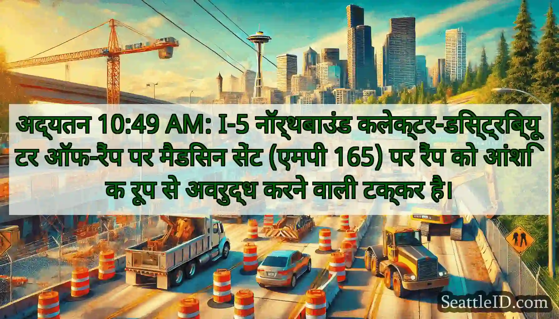 अद्यतन 10:49 AM: I-5 नॉर्थबाउंड