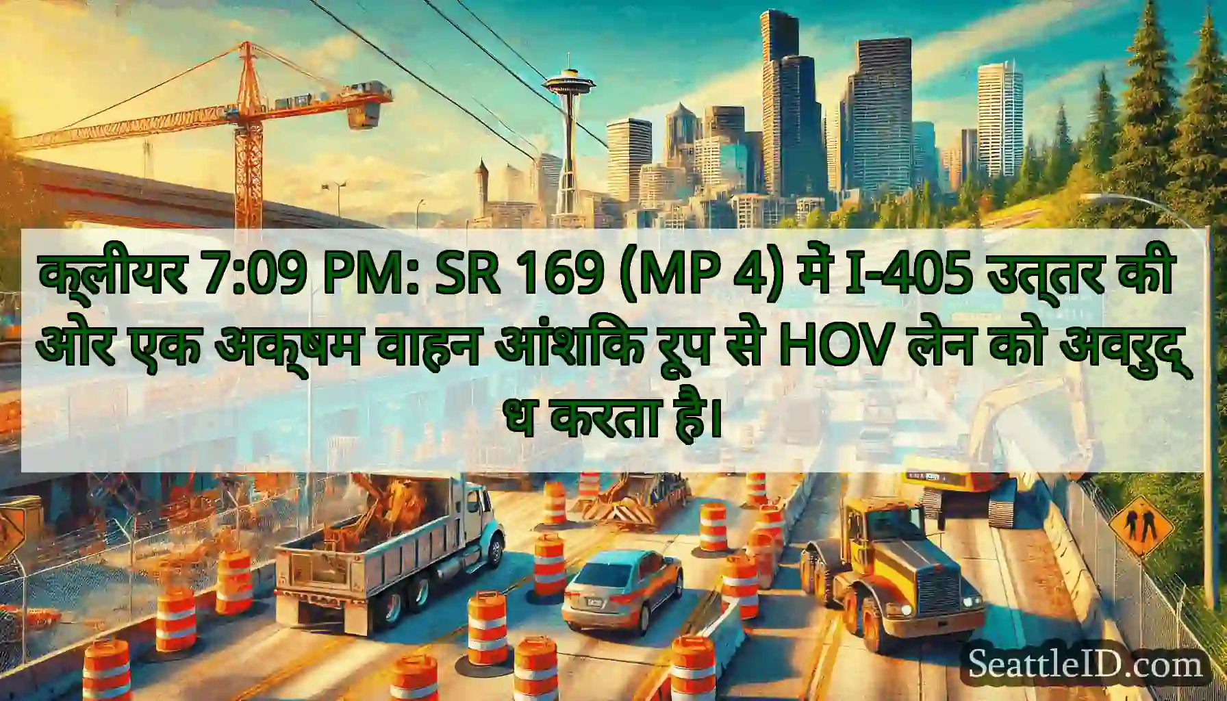क्लीयर 7:09 PM: SR 169 (MP 4) में I-405 उत्तर की