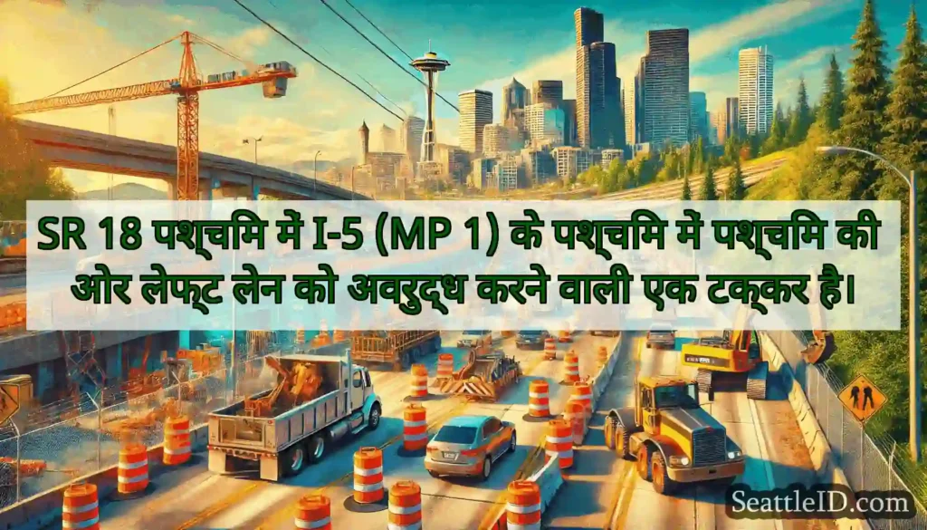 SR 18 पश्चिम में I-5 (MP 1) के पश्चिम में पश्चिम