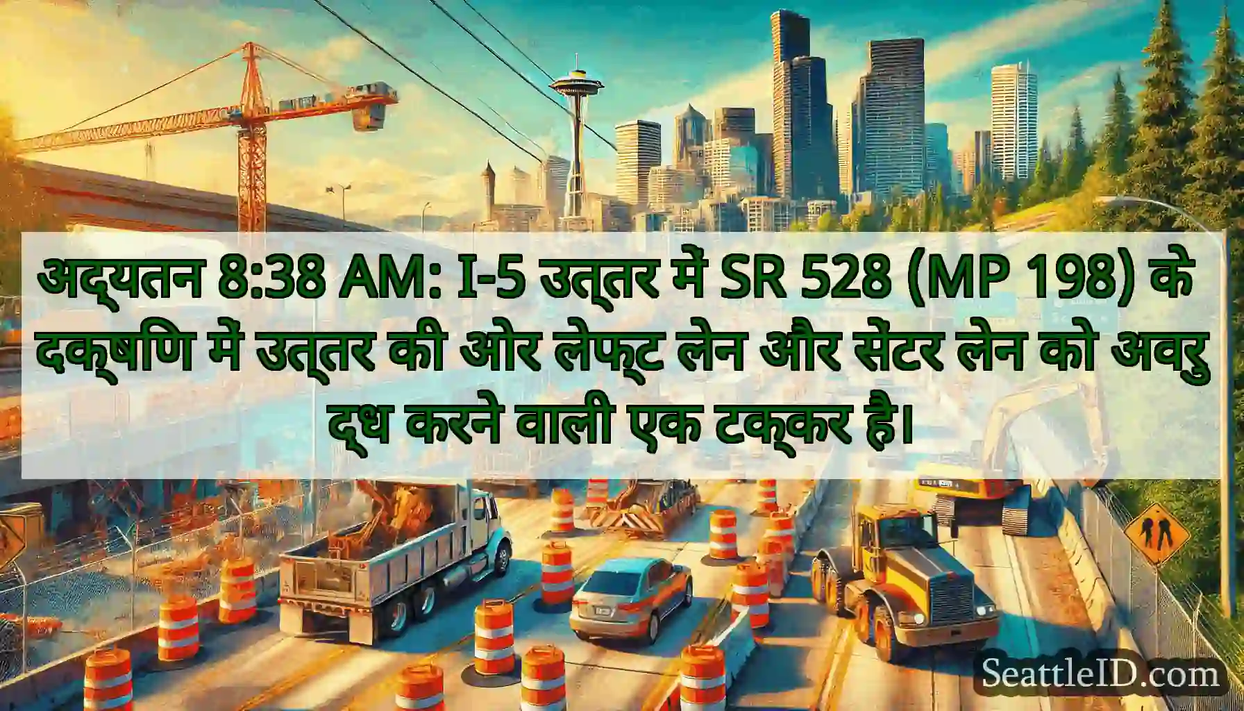 अद्यतन 8:38 AM: I-5 उत्तर में SR 528 (MP 198) के