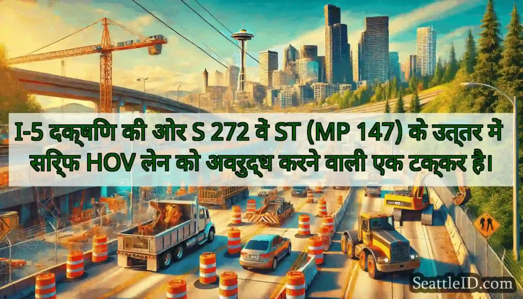 I-5 दक्षिण की ओर S 272 वें ST (MP 147) के उत्तर