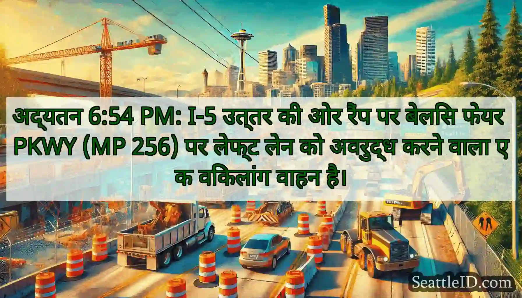अद्यतन 6:54 PM: I-5 उत्तर की ओर रैंप पर बेलिस