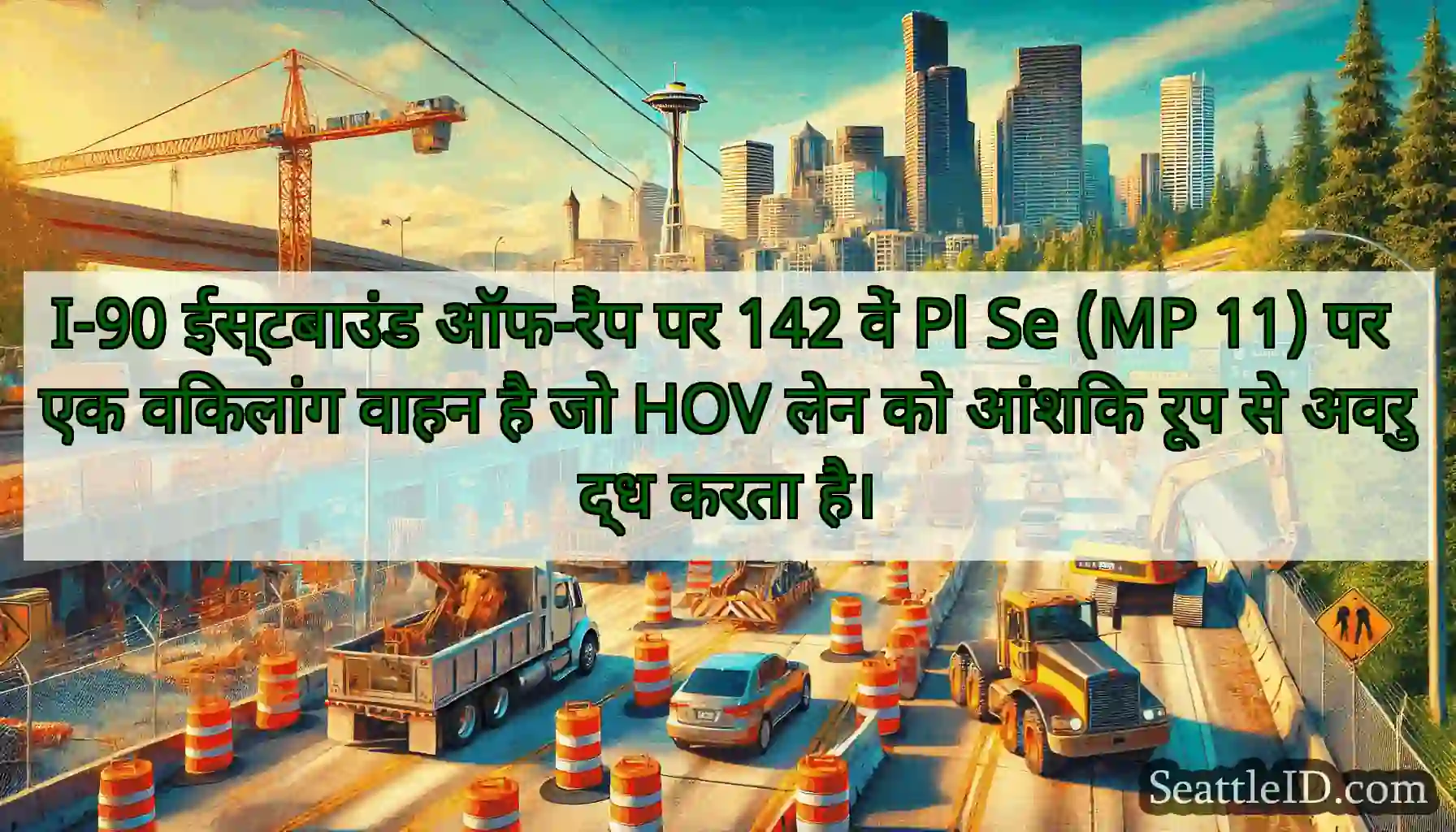 I-90 ईस्टबाउंड ऑफ-रैंप पर 142 वें Pl Se (MP 11)