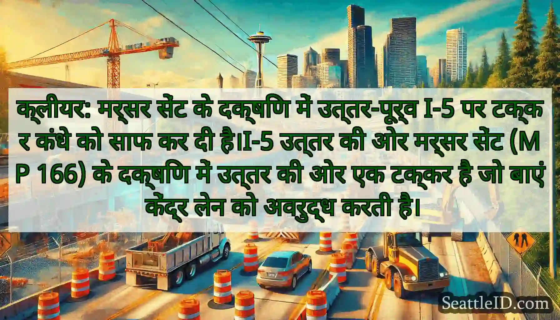 क्लीयर: मर्सर सेंट के दक्षिण में उत्तर-पूर्व I-5