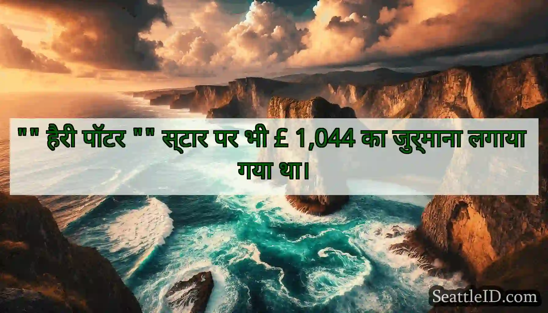 हैरी पॉटर स्टार पर भी £ 1,044 का जुर्माना लगाया