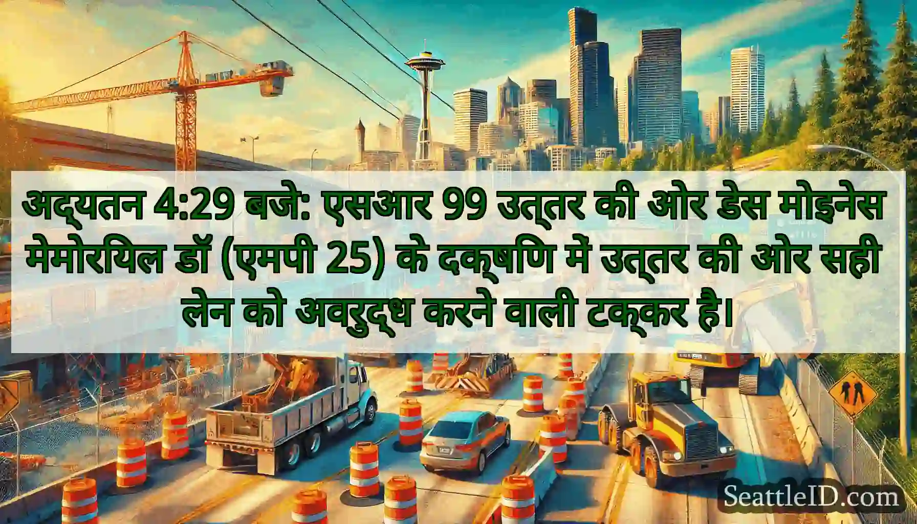 अद्यतन 4:29 बजे: एसआर 99 उत्तर की ओर डेस मोइनेस