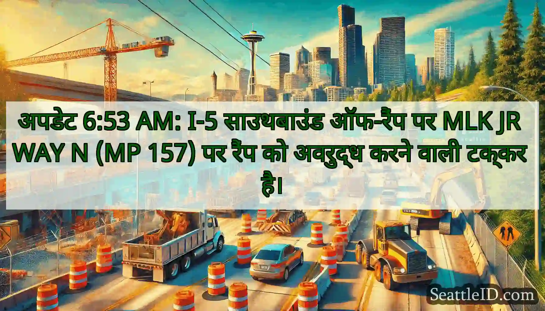 अपडेट 6:53 AM: I-5 साउथबाउंड ऑफ-रैंप पर MLK JR