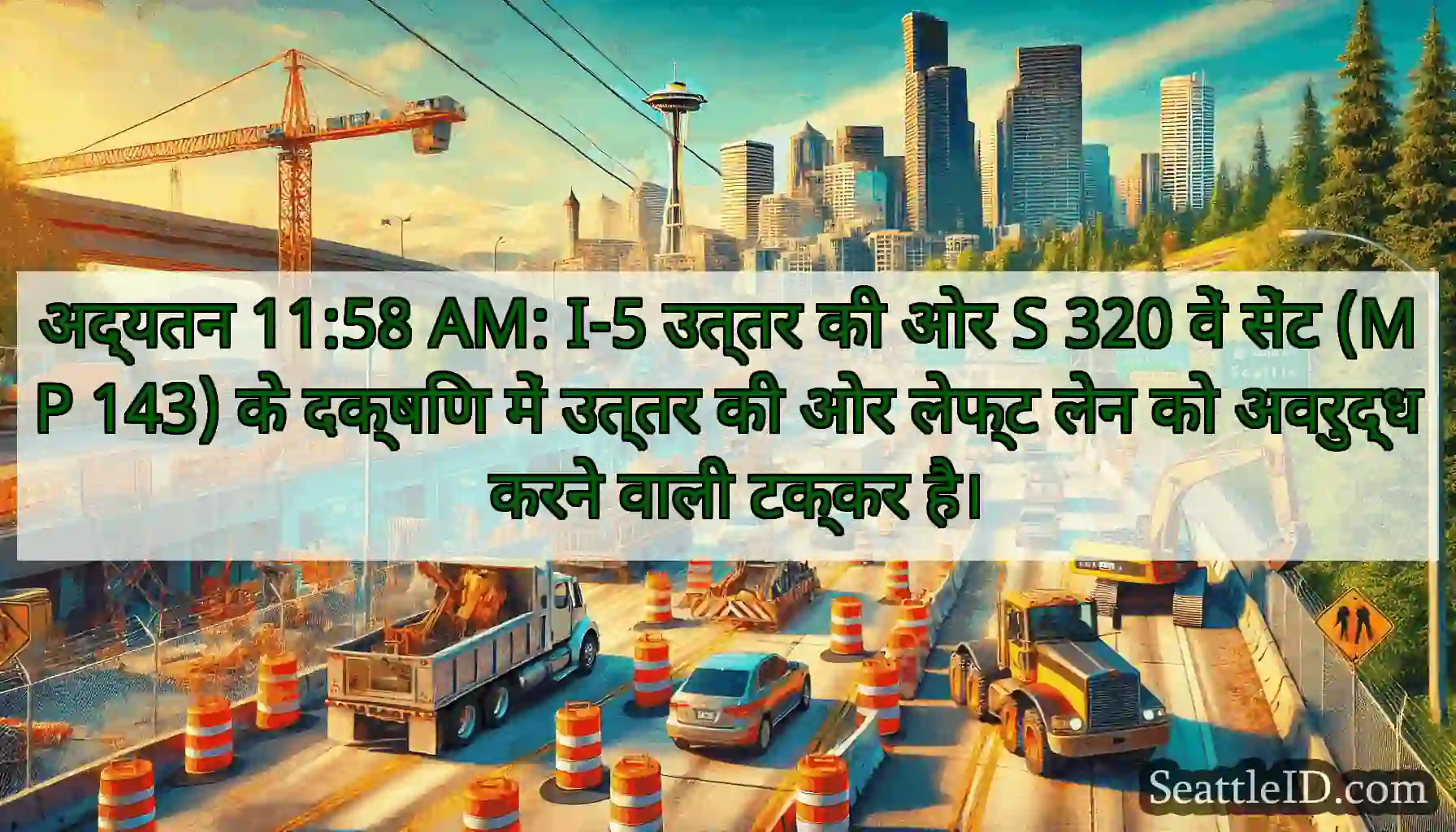अद्यतन 11:58 AM: I-5 उत्तर की ओर S 320 वें सेंट