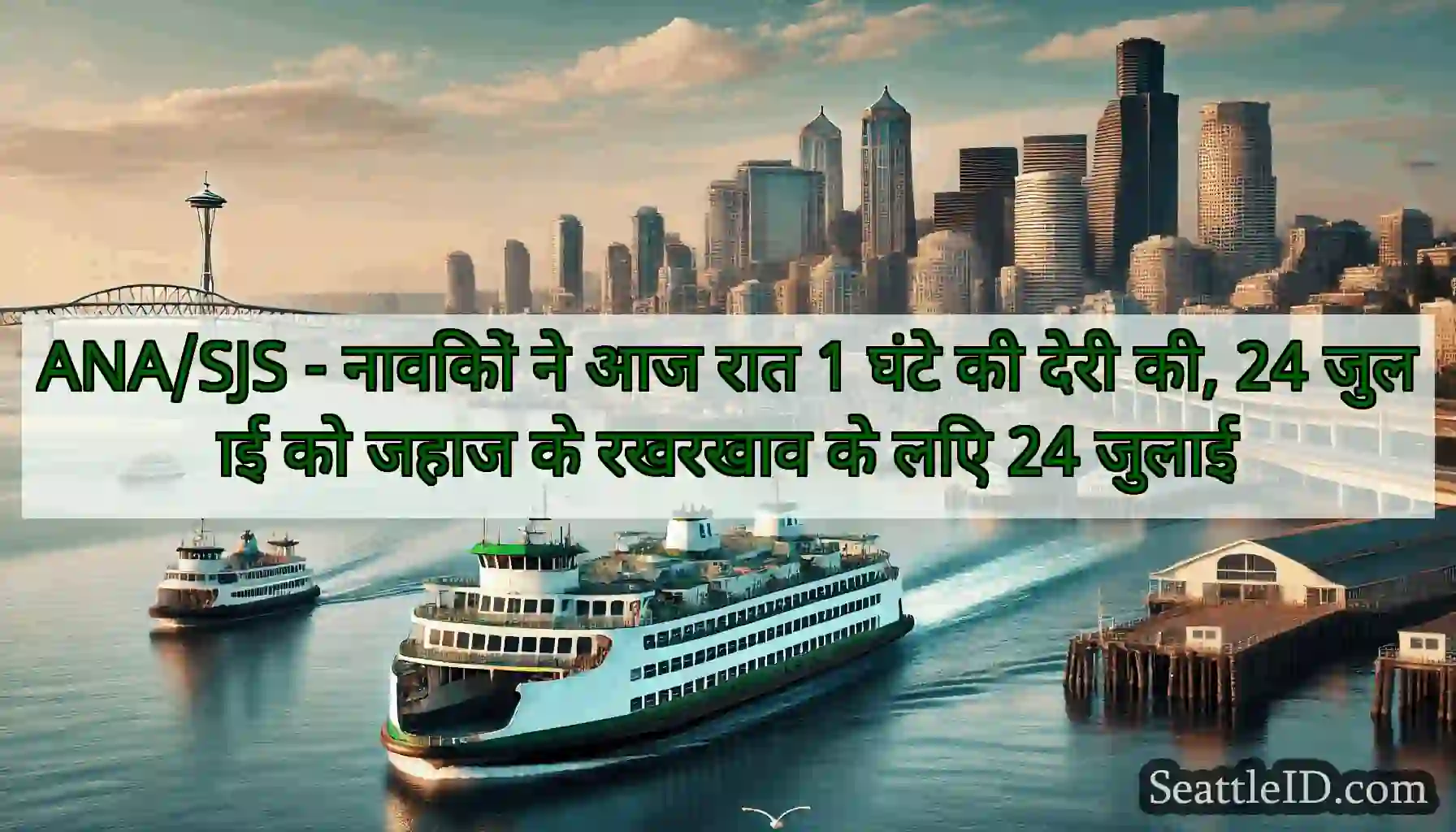 ANA/SJS - नाविकों ने आज रात 1 घंटे की देरी की, 24
