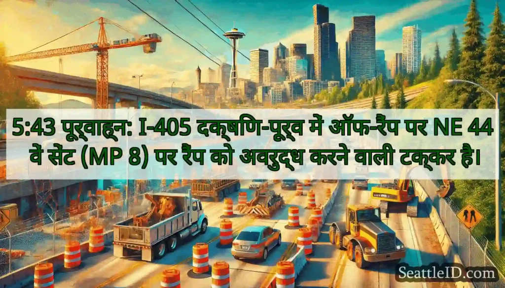 5:43 पूर्वाह्न: I-405 दक्षिण-पूर्व में ऑफ-रैंप पर