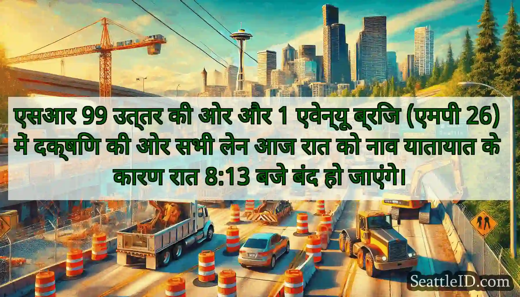 एसआर 99 उत्तर की ओर और 1 एवेन्यू ब्रिज (एमपी 26)