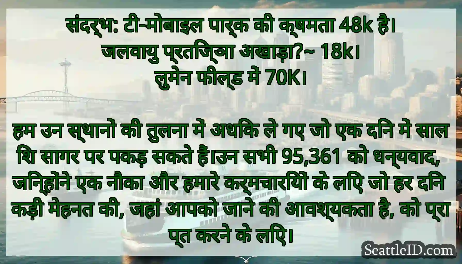 संदर्भ: टी-मोबाइल पार्क की क्षमता 48k है।