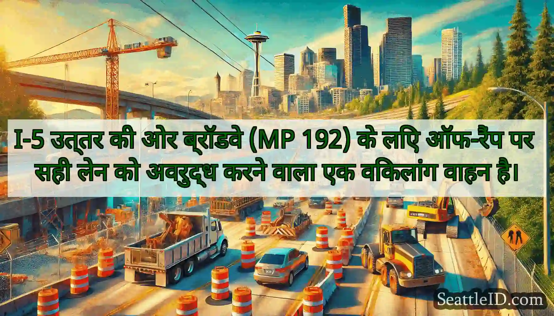 I-5 उत्तर की ओर ब्रॉडवे (MP 192) के लिए ऑफ-रैंप