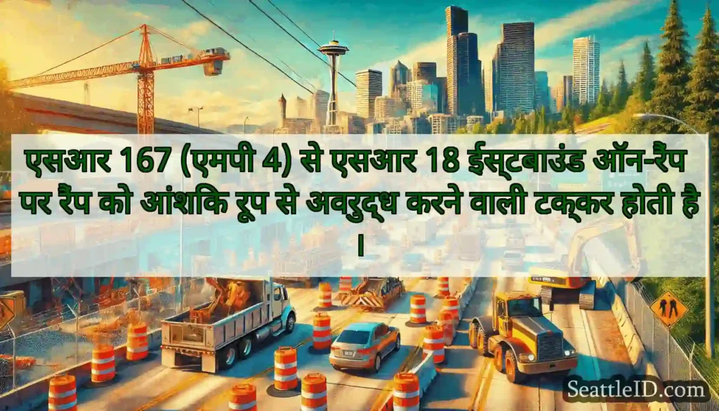 एसआर 167 (एमपी 4) से एसआर 18 ईस्टबाउंड ऑन-रैंप पर