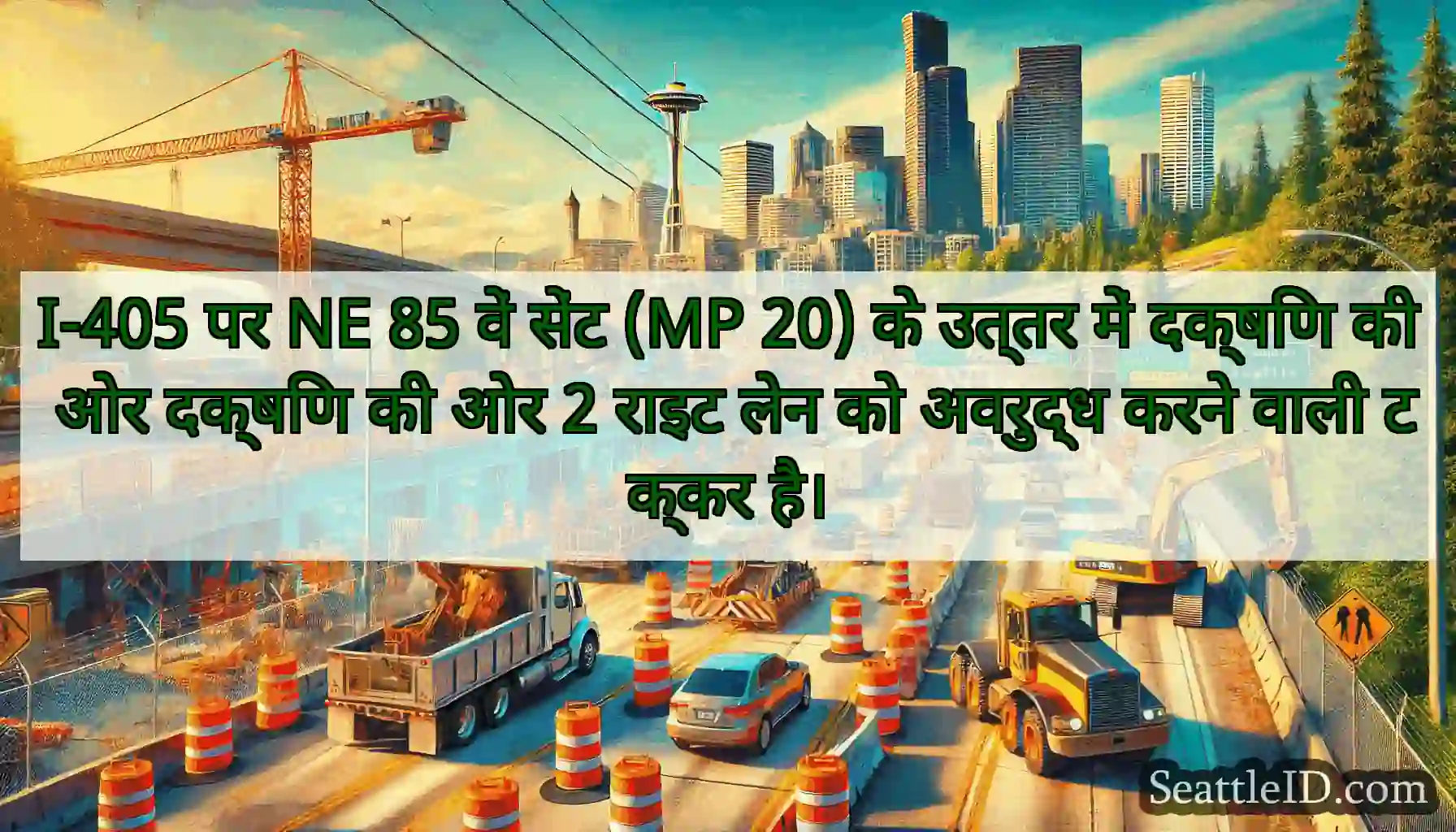 I-405 पर NE 85 वें सेंट (MP 20) के उत्तर में