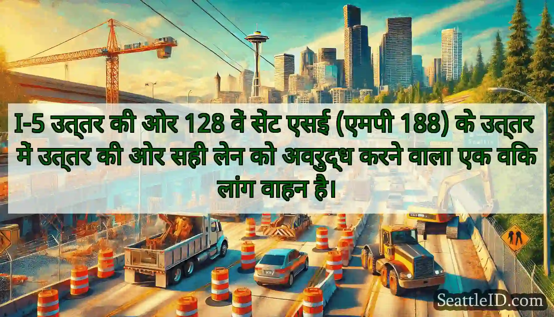 I-5 उत्तर की ओर 128 वें सेंट एसई (एमपी 188) के