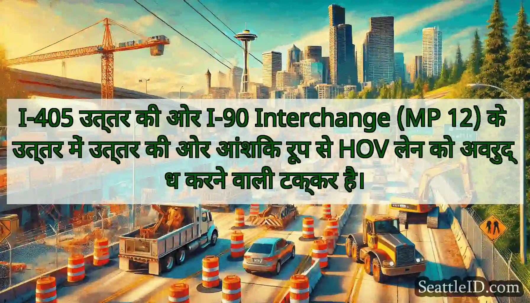 I-405 उत्तर की ओर I-90 Interchange (MP 12) के