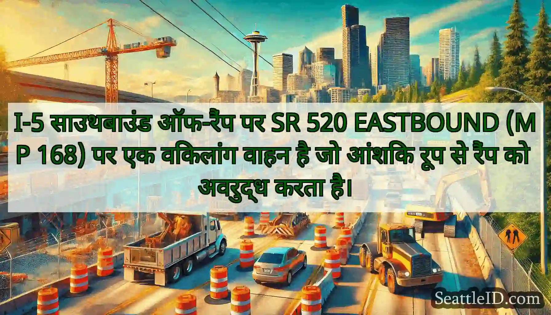 I-5 साउथबाउंड ऑफ-रैंप पर SR 520 EASTBOUND (MP