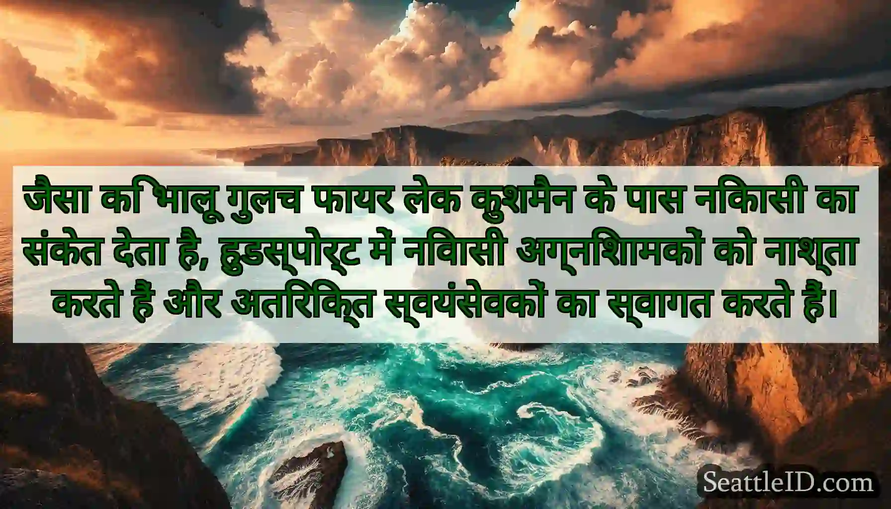 जैसा कि भालू गुलच फायर लेक कुशमैन के पास निकासी