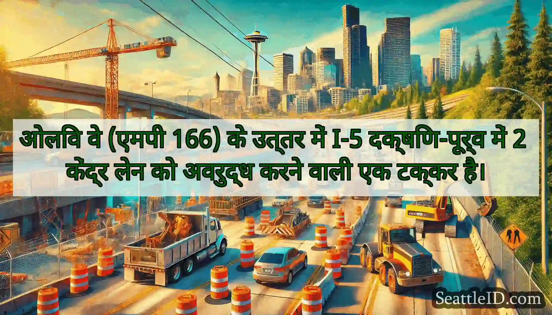 ओलिव वे (एमपी 166) के उत्तर में I-5 दक्षिण-पूर्व