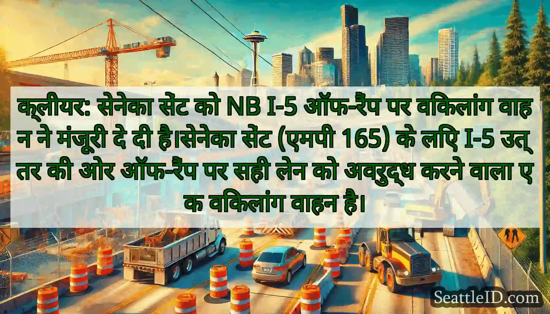 क्लीयर: सेनेका सेंट को NB I-5 ऑफ-रैंप पर विकलांग