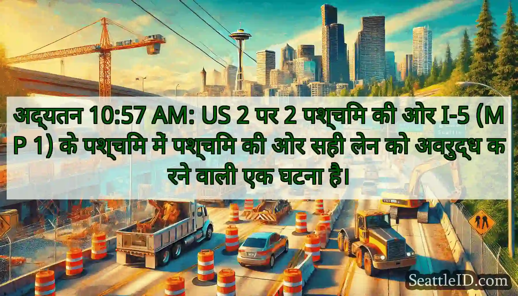अद्यतन 10:57 AM: US 2 पर 2 पश्चिम की ओर I-5 (MP