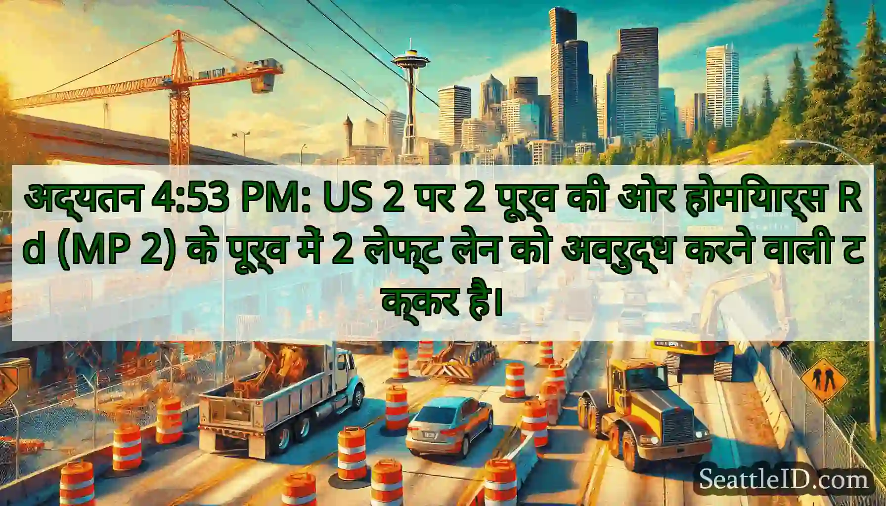 अद्यतन 4:53 PM: US 2 पर 2 पूर्व की ओर होमियार्स