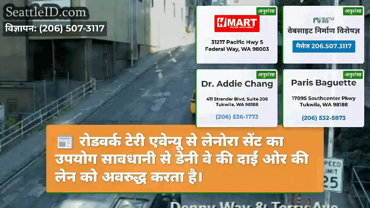 रोडवर्क टेरी एवेन्यू से लेनोरा सेंट का उपयोग