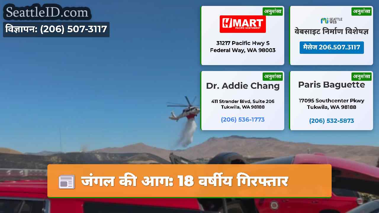 जंगल की आग 18 वर्षीय गिरफ्तार