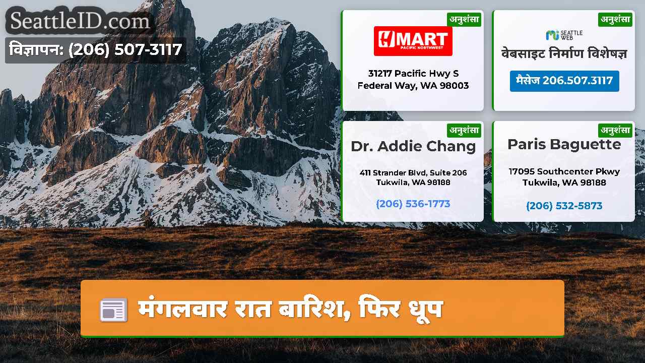 मंगलवार रात बारिश, फिर धूप