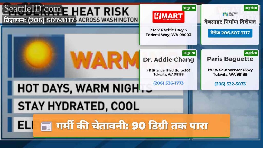 गर्मी की चेतावनी: 90 डिग्री तक पारा